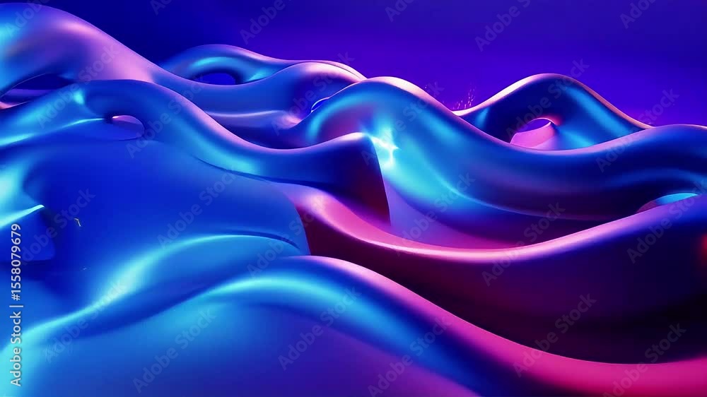 Poster abstract flowing colors in a dynamic design