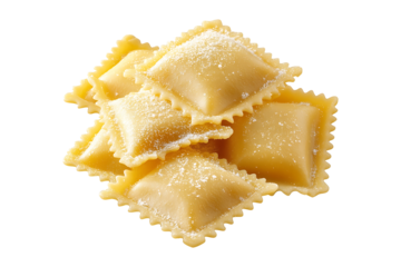 ravioli pasta isolated on transparent background