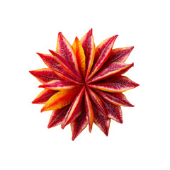Obraz premium Vibrant Red and Orange Radish Rose A Culinary Masterpiece