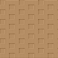 Seamless woven basket texture in natural brown tones, ideal for backgrounds, packaging, and textile design with a realistic, handcrafted look.