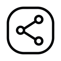 Share Icon Outline Vector Illustration