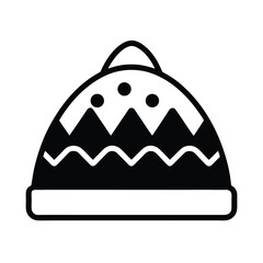 Snow Caps Icon Outline Vector Illustration