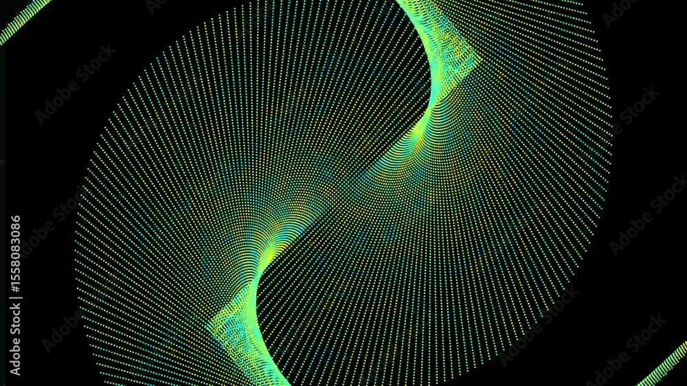 Poster abstract background with elegant dots rotation.4k video animation.