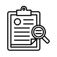 Fototapeta premium Audit Icon Outline Vector Illustration