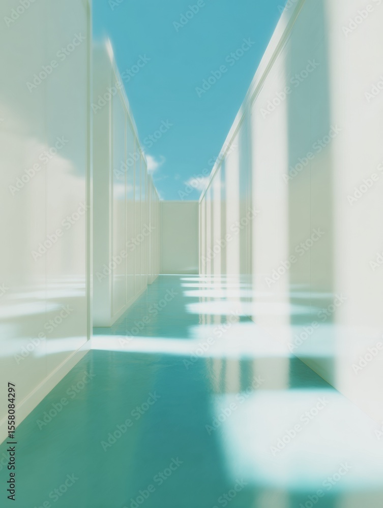 Poster Scalable Quantum Computer Hardware in High-Tech Environment with Neat Rows of Processing Units - Advanced Data Storage and Capacity Growth Concept
