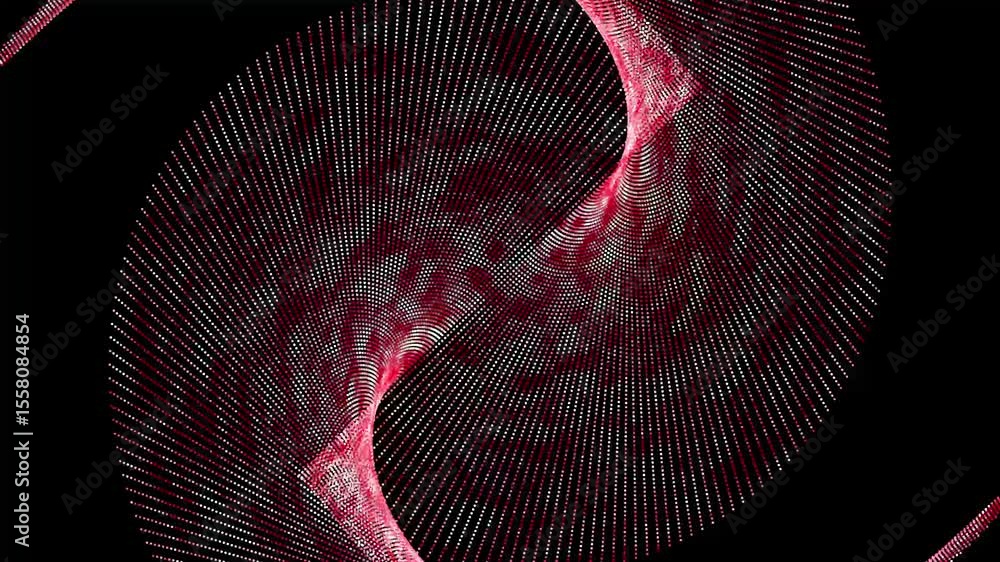 Poster abstract background with elegant dots rotation.4k video animation.