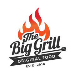Hot grill logo templates