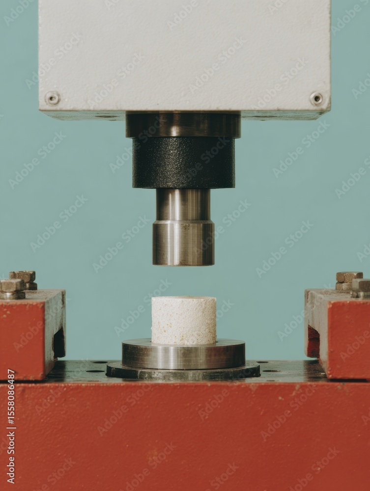 Aufkleber Industrial Tensile Strength Testing Machine Applying Force on Material Sample for Quality Assurance and Mechanical Performance in Manufacturing Lab