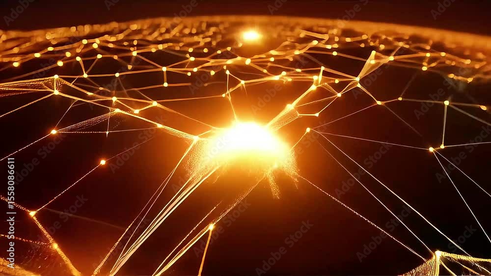 Poster Golden Network of Interconnected Points in Motion