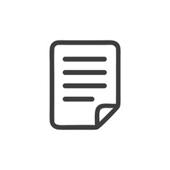 Written letter icon with a simple document for correspondence and communication. Perfect for messaging apps, websites, and presentations.