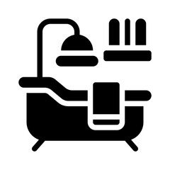 Obraz premium bathroom glyph icon