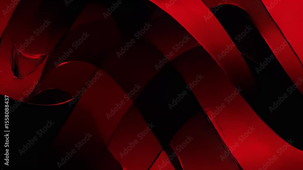Poster abstract red and black fluid motion in dark