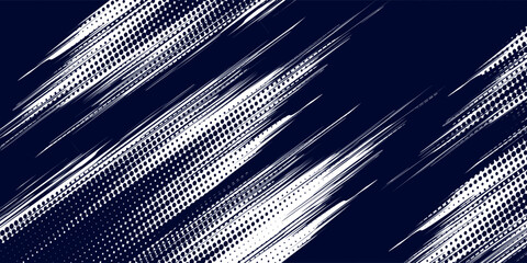 Dots halftone white \u0026 blue color pattern gradient grunge texture background. Dots pop art comics sport style vector illustration, eps10