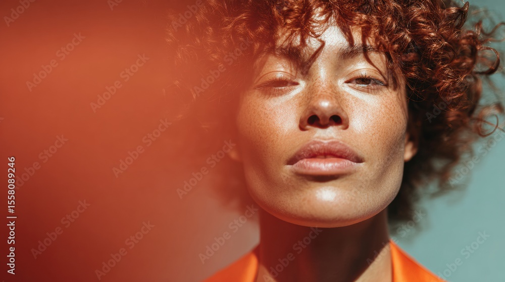 Aufkleber Futuristic AI Agent Hologram Collaborating with Professional in Digital Workflow, Symbolizing Enterprise Innovation and Agentic Autonomy