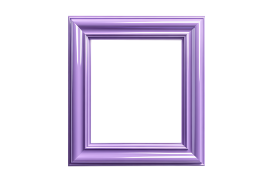 Rectangular purple frame isolated on transparent background