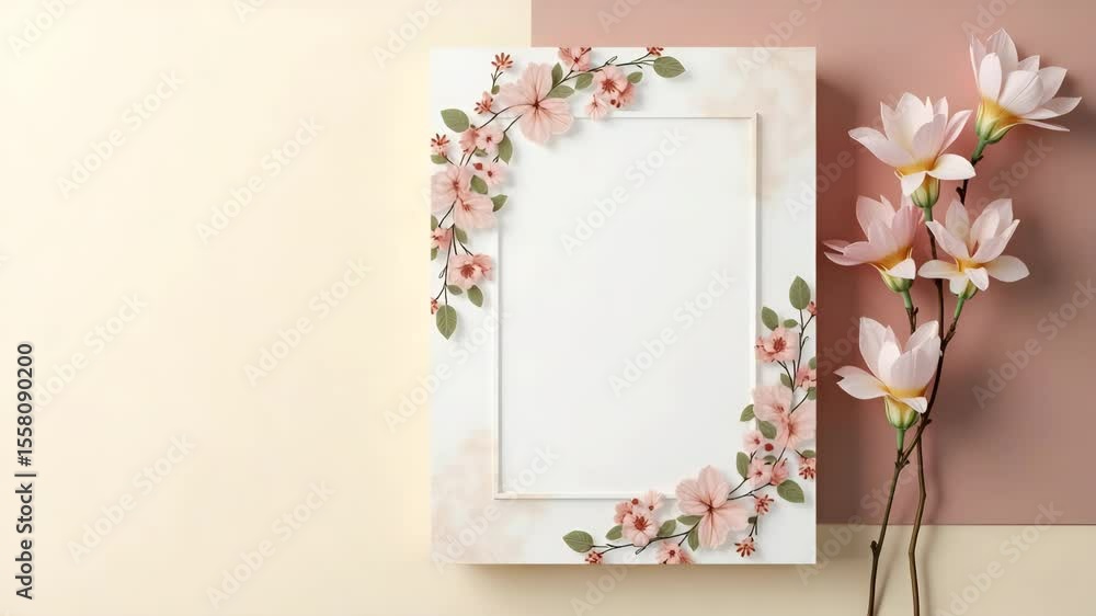 Poster elegant greeting card mockup design: high-quality stock imagery for premium stationery projects with