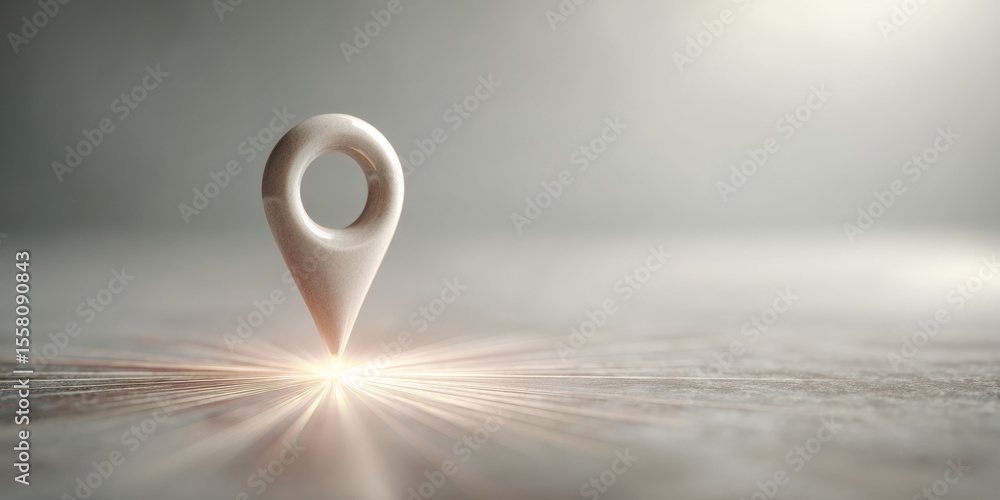 Poster Luminous Location Beacon on Digital Map with Pulsing Data Lines Highlighting Real-Time Vehicle Tracking for Transportation Marketing and Connectivity