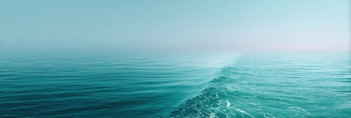 Saltwater Mist Over Calm Ocean Horizon with Minimal Waves for Mindfulness and Wellness Campaigns Enhancing Relaxation and Tranquility