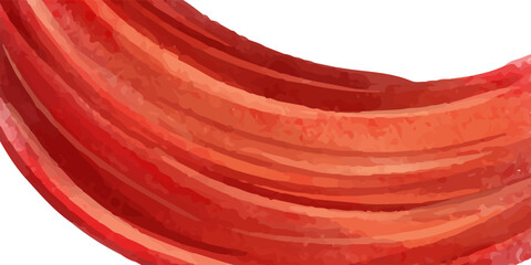 Red liquid background. Beautiful abstraction of liquid paint in a slow flowing and smoothly mixing mixture. Vector illustration