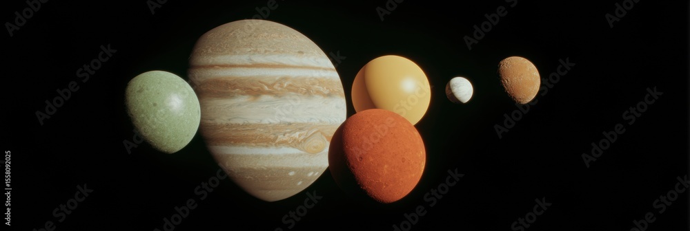 Poster High-Resolution Planet Alignment of Solar System Planets in Open Space for Astronomical Education and Science Communication with Modern Digital