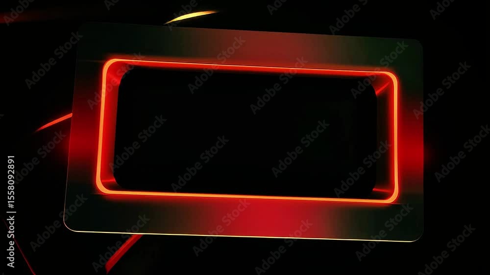Poster abstract neon frame design in dark background video
