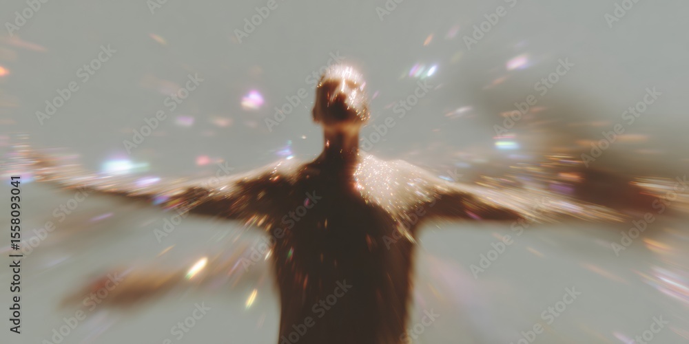 Poster Futuristic Machine Learning Model Visualization with Dynamic Digital Data Projections for AI Automation and Advanced Tech Industry Solutions