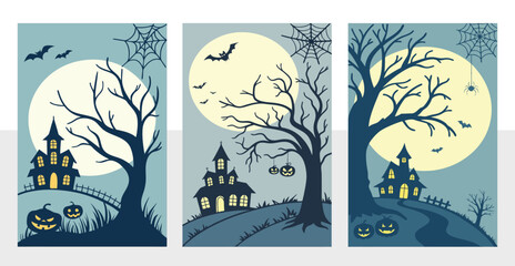 Eerie Lights Inside the Broken House Beneath the Spider Moon