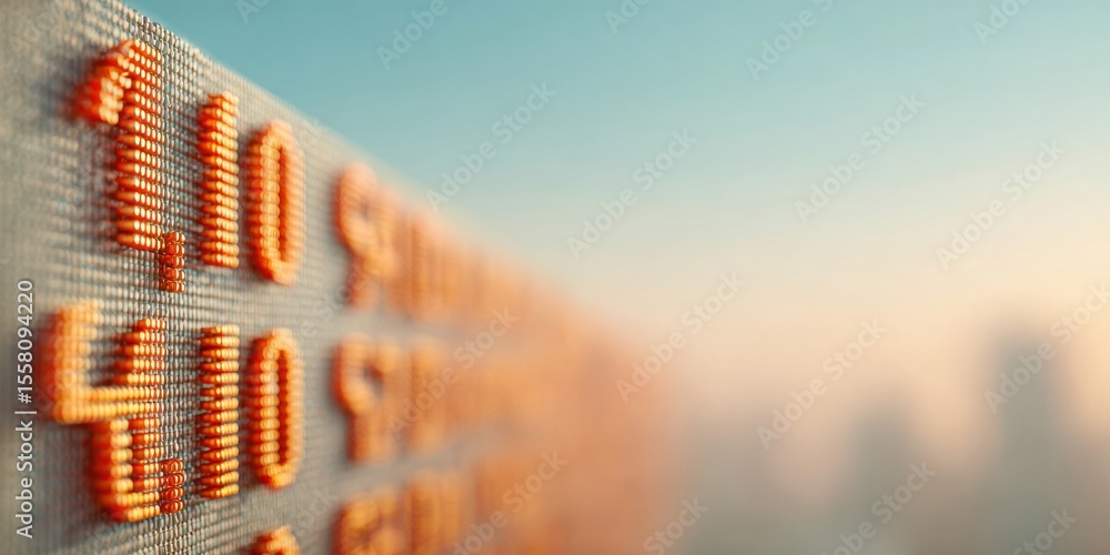 Poster Digital Ticker Screen Displaying SandP 500 Index and Real-Time Market Data for Financial Technology and Investment Analytics