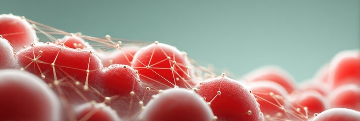 Digital Backbone Concept with Interconnected Nodes and Network Lines on Abstract Surface for Global Technology Solutions and Connectivity Branding