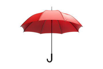 Red umbrella isolated on transparent background