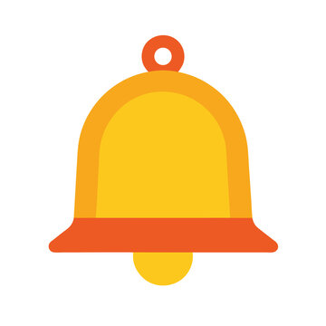 Flat color style and minimalist of a school bell vector illustration