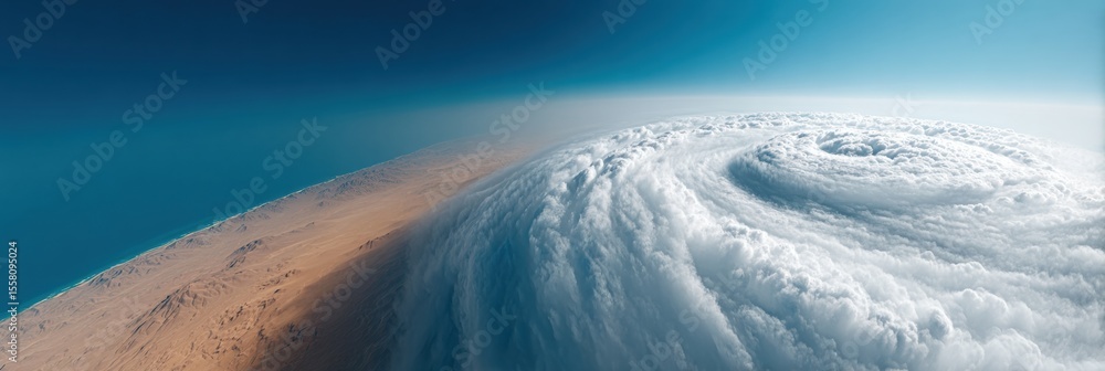 Poster Real-time Weather Radar Display Showing Powerful Hurricane Satellite Images on Large Screens for Advanced Meteorology and Storm Tracking Broadcast