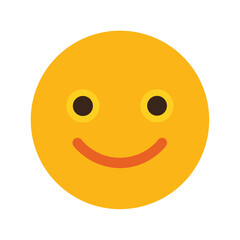 Fototapeta premium Flat color style and minimalist of a smiley face emoji vector illustration