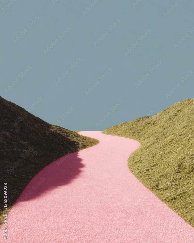 Aufkleber modern digital goal roadmap with abstract illuminated pathway and milestones symbolizing strategic g
