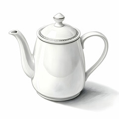 Fototapeta premium A beautifully crafted teapot made from ceramic, ideal for brewing