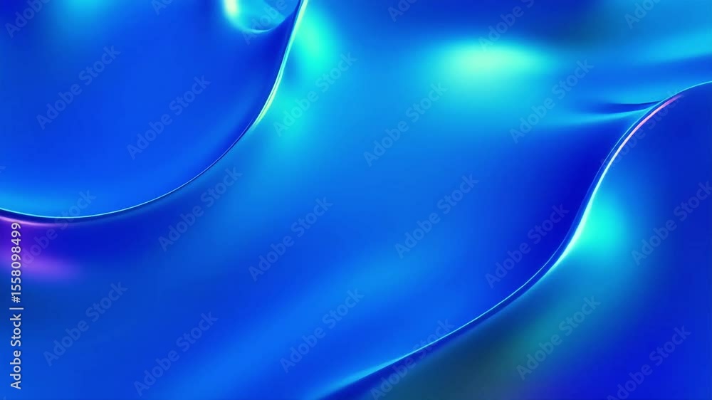 Poster abstract blue liquid motion in a dynamic video