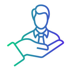 recruitment Line Gradient Icon