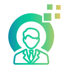 recruitment Line Gradient Icon