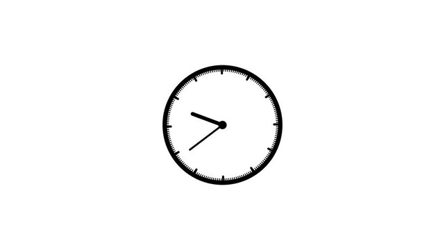 4K Clock Icon Animation Isolated on Transparent Background &ndash; Smooth Timepiece Motion Loop.