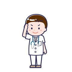 半袖医師／ななめ／男性 02