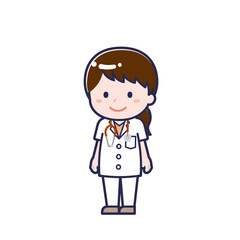 半袖医師／ななめ／女性 09