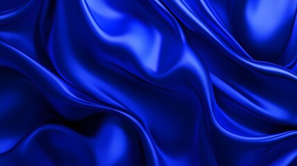 Obraz premium Royal Blue Silk Luxurious Fabric Texture 