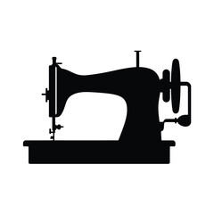 Vintage Sewing Machine Silhouette Icon