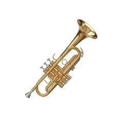 trumpet isolated on white