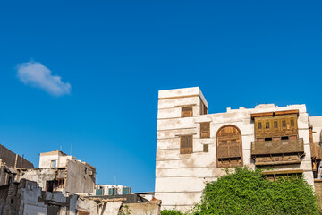 Historic Jeddah in Jeddah, Saudi Arabia. It is known as Al-Balad.