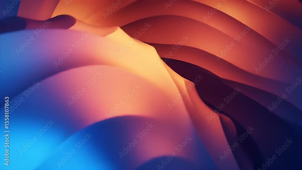 Aufkleber Abstract Flowing Colors in a Dynamic Wave Pattern
