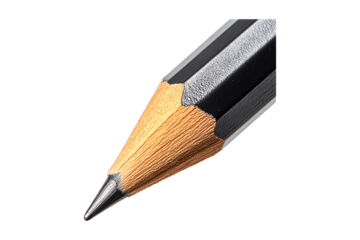 Lead pencil isolated on transparent background