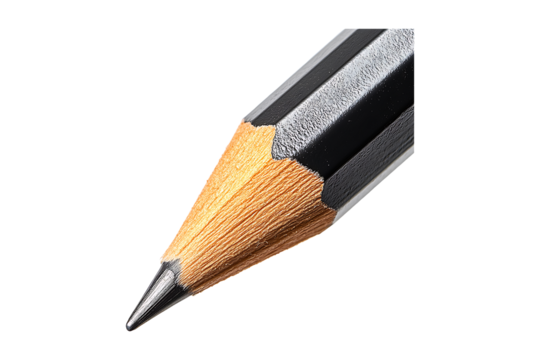 Lead pencil isolated on transparent background