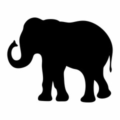elephant silhouette vector, elephant icon logo vector