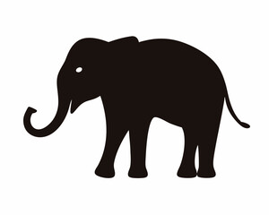 elephant silhouette vector, elephant icon logo vector